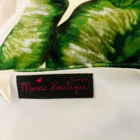 High Cut Tropical Green Cheeky Bikini Bottoms - Picture 4 of 4